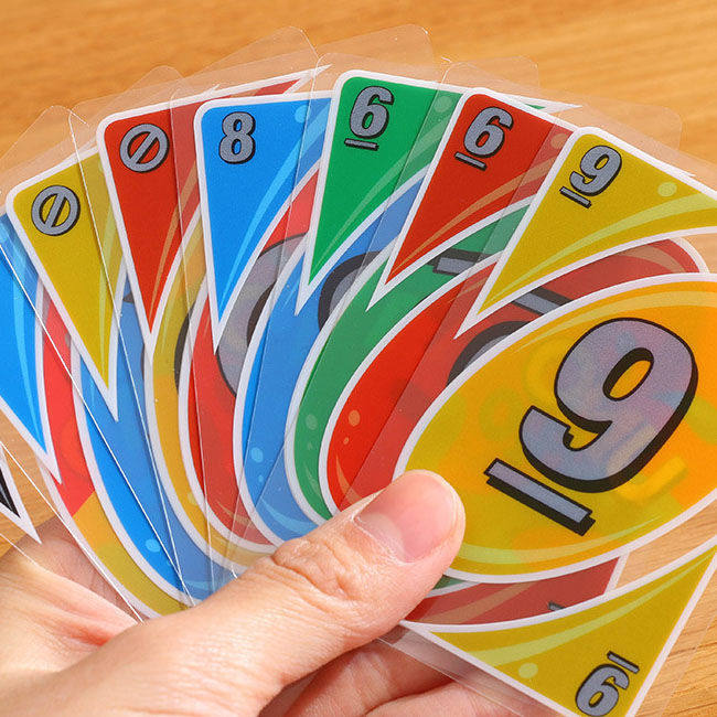 水晶桌游uno晶牌防水防压塑料优诺纸牌扑克牌桌游卡牌