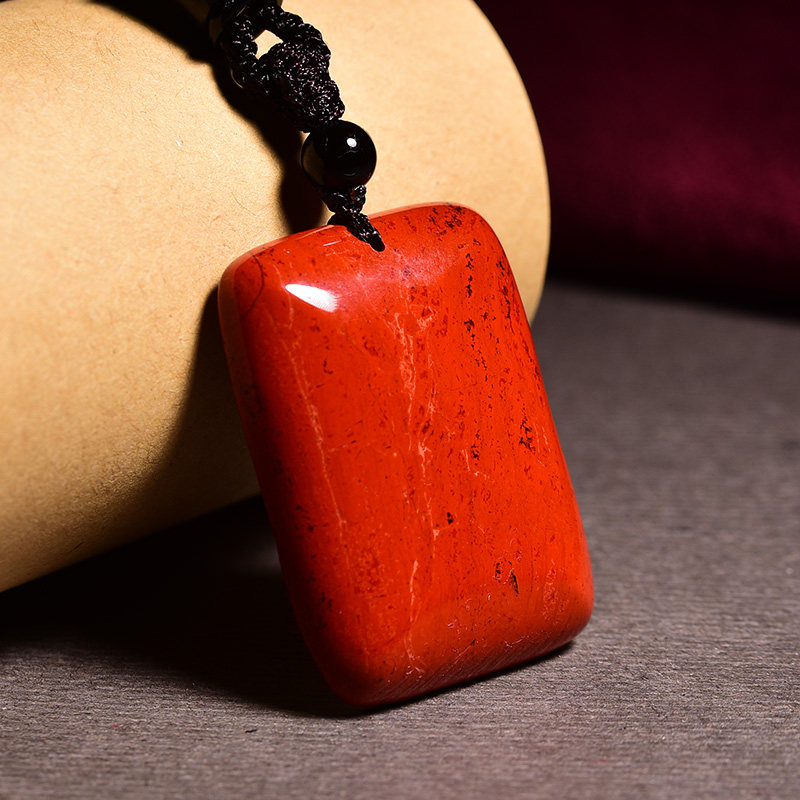 红竹石吊坠灵感石碑护身符影子石饰品苦情痣男女挂坠项链无事牌