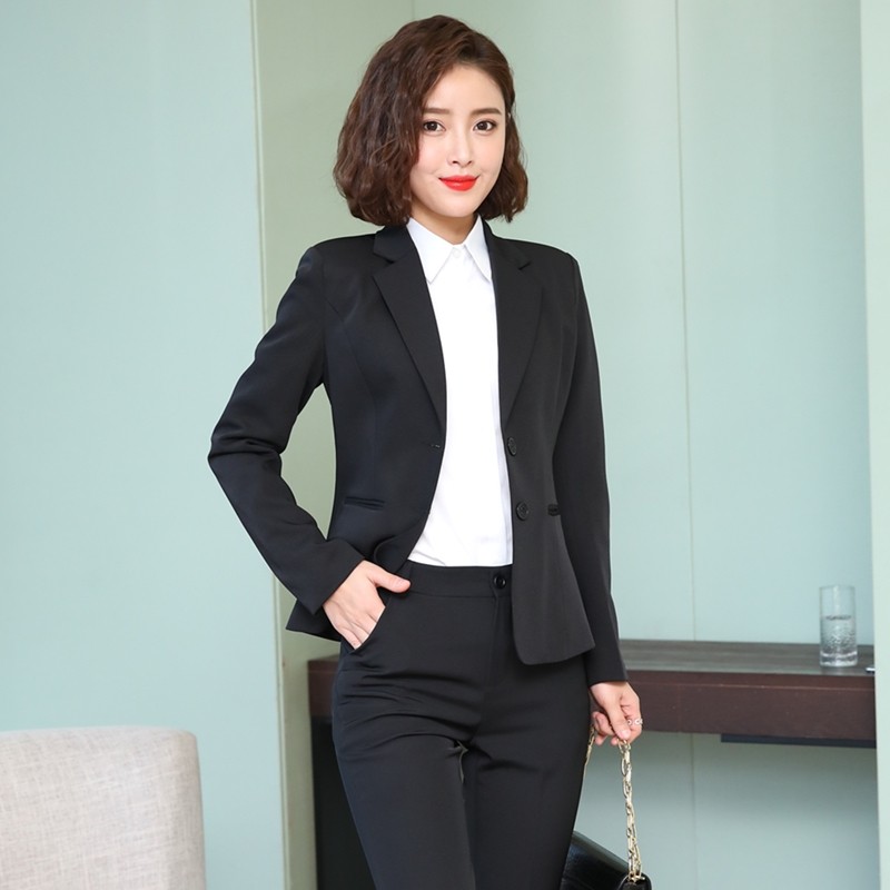 职业套装时尚气质西装面试女士正装大学生春秋秋冬职业女裤套装