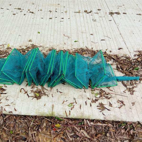 2021鱼网虾笼带鱼兜渔网网折叠抓鱼黄鳝捕虾鱼网