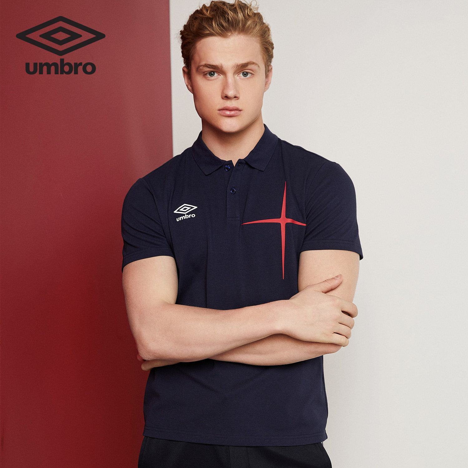 umbro茵宝2019年夏季翻领潮流休闲polo衫男运动运动polo衫