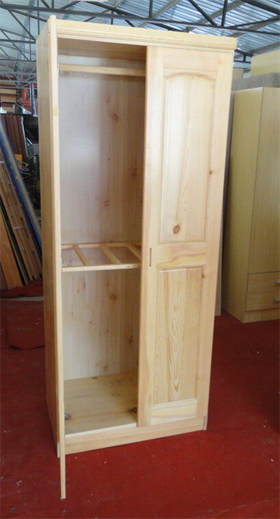 衣柜实木松木两门三门平开推拉大衣衣橱环保衣柜