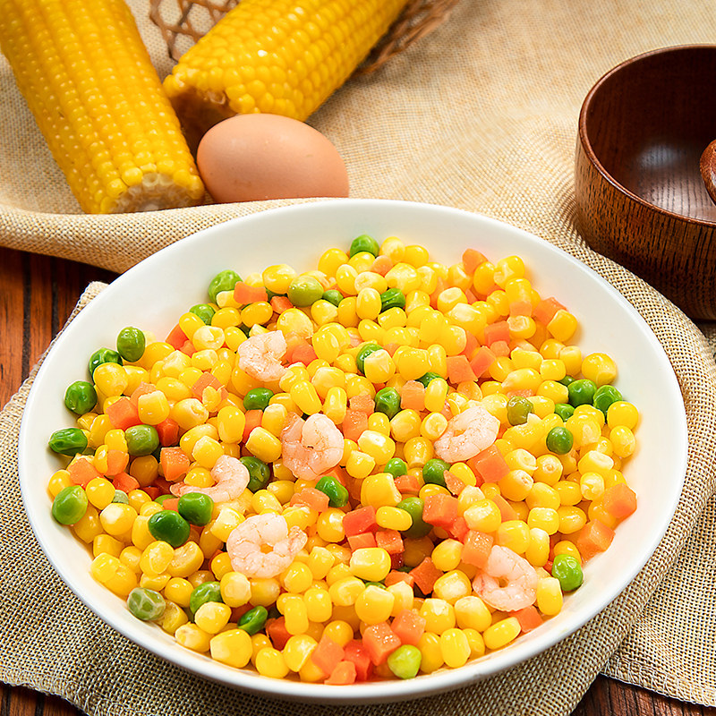 虾仁惠发什锦轻食三鲜玉米粒速冻豌豆炒饭早餐虾仁