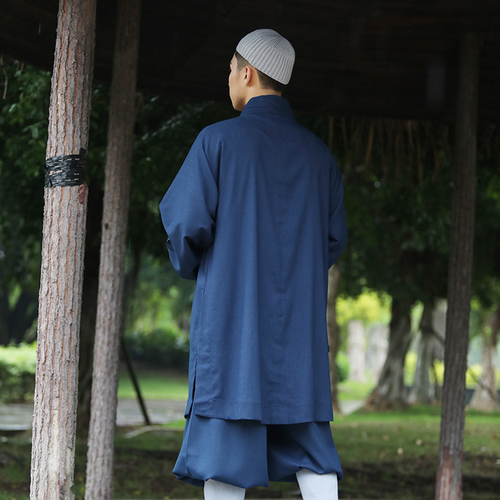 今臣尚远新冰丝抗皱罗汉褂夏季僧服罗汉衫套装僧装棉麻和尚服僧袍