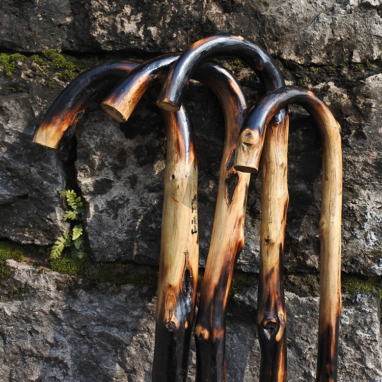 ns户外登山杖直柄徒步爬山超轻伸缩折叠手杖登山 铝合金行山杖