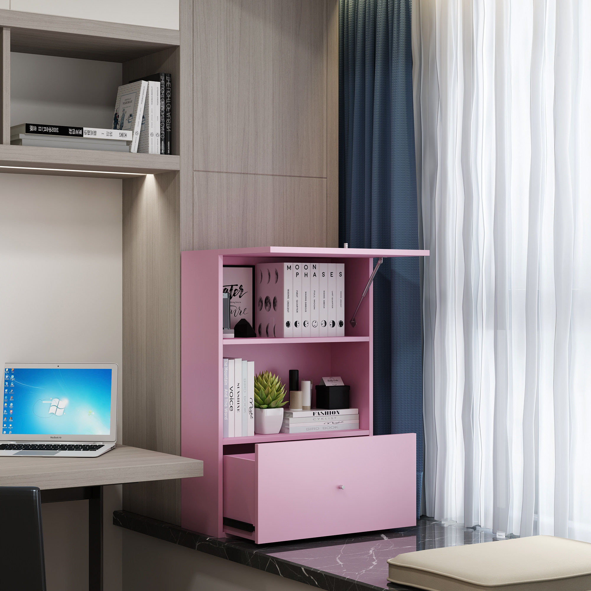 飘窗柜储物柜窗台柜子置物架书架书柜榻榻米飘窗柜