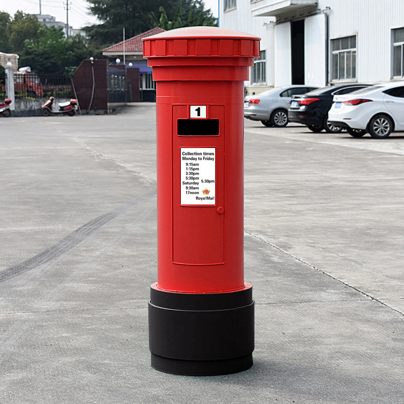 英国复古邮筒创意铁艺工业邮箱大号落地摆件摆件