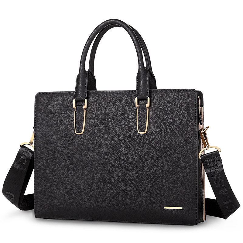 库奇男士真皮正品商务手提包牛皮手拿公文包横款男士包袋