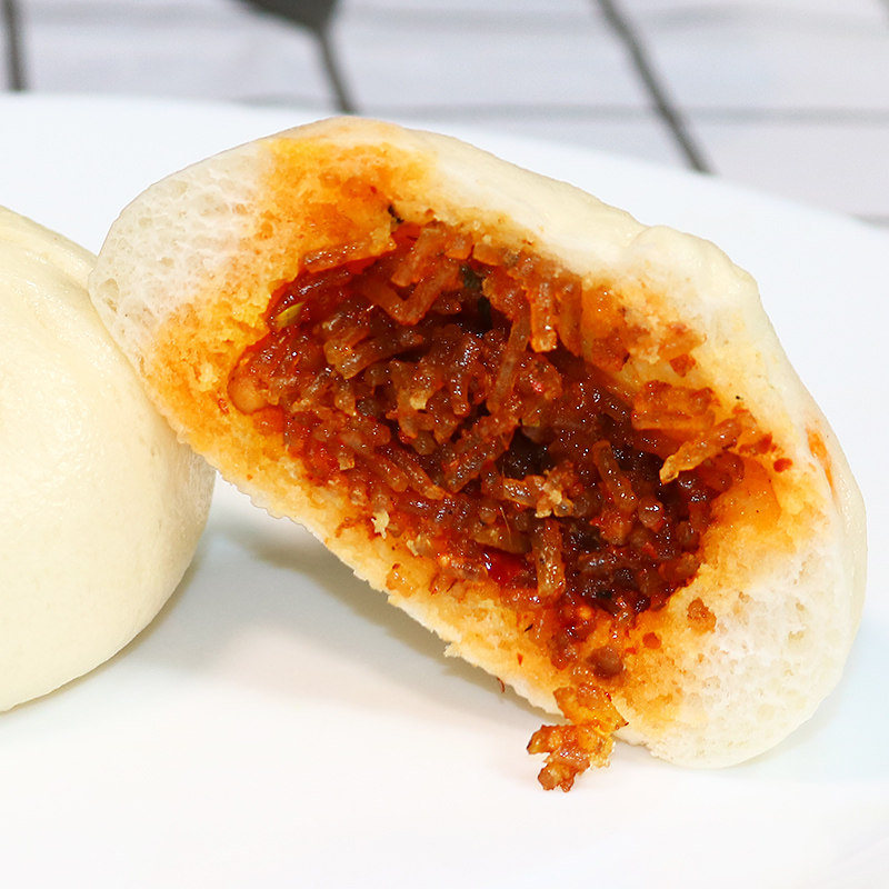 包子粉丝辣肉510g5袋营养早餐速冻速食馒头包点