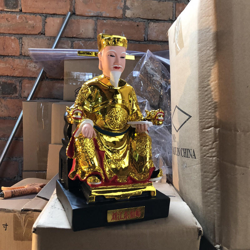 仙师12寸杨筠松神像杨公刘江东树脂辟邪镇宅保平安摆件