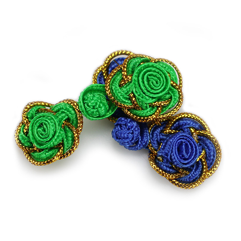 盘扣扣子金丝玫瑰玫瑰花花朵手工纽扣宝宝复古纽扣