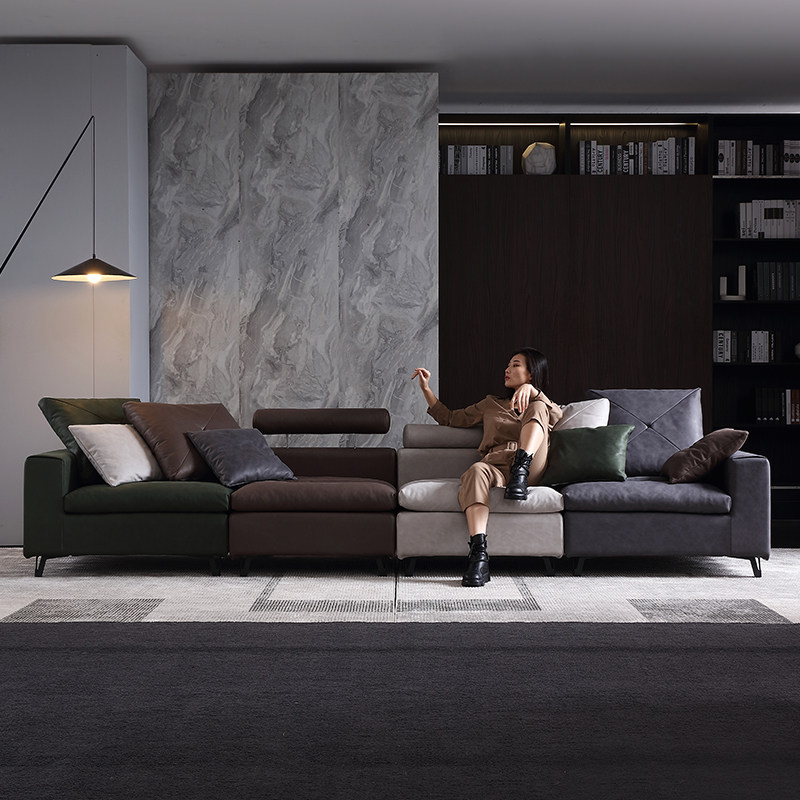 沙发科技客厅户型小户布沙发北欧现代简约轻奢简拼布艺沙发