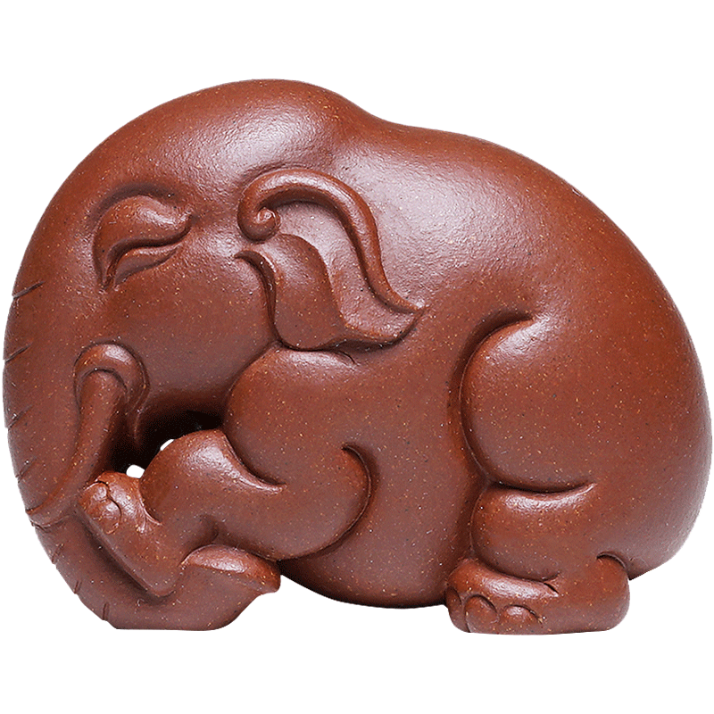 宜兴紫砂茶宠大象名家徐峰全手工太平有象茶具茶道配件茶宠摆件