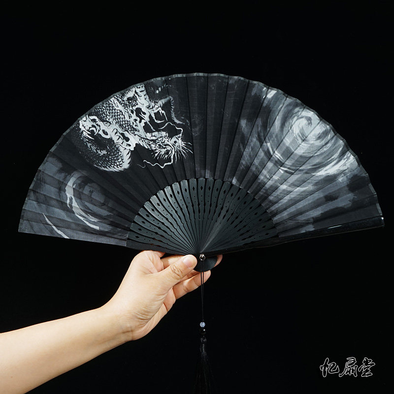 古风扇子折扇中国复古中国龙小男日式日本女式扇子