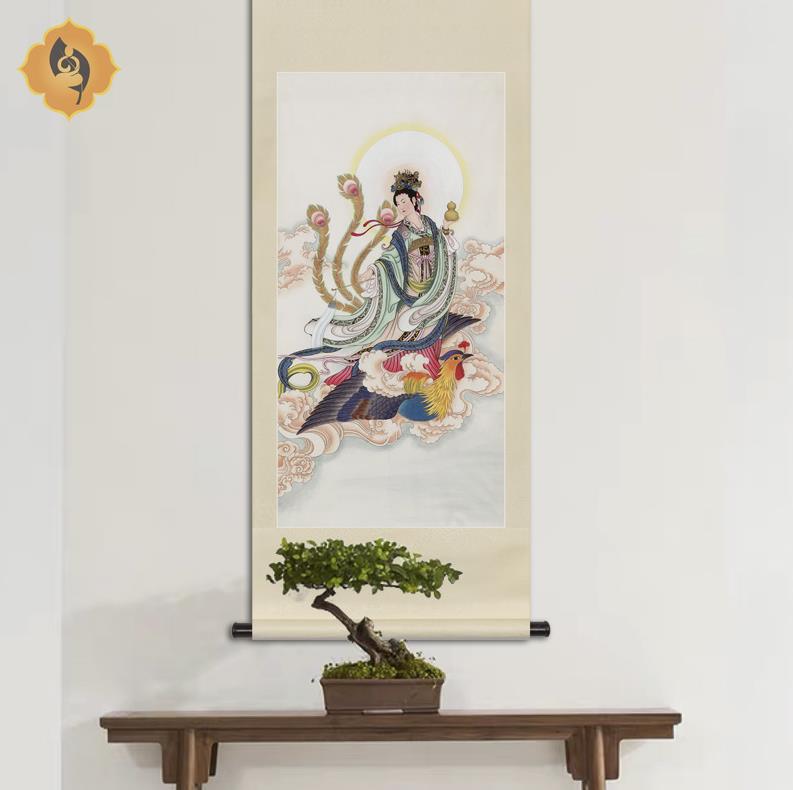工笔道教神仙人物国画九天玄女画像道场水陆国画