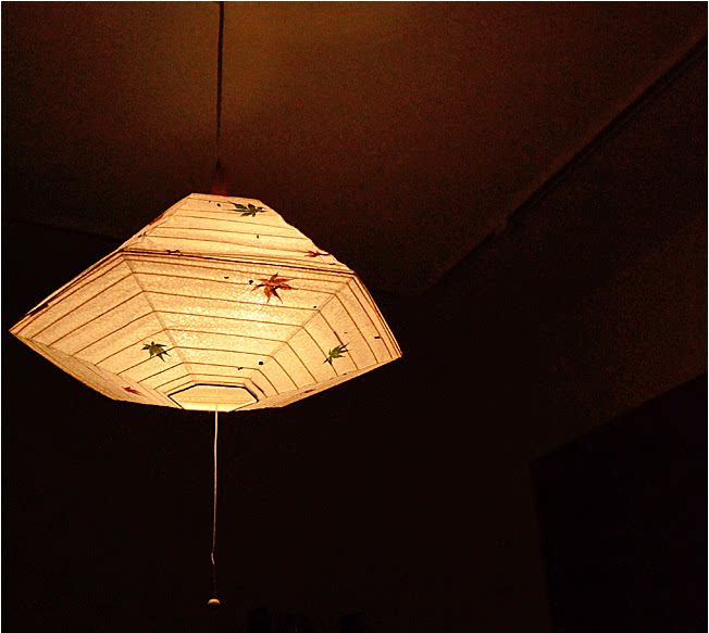 日本几何造型装饰性日式纸灯卧室吊灯2头灯客厅吊灯