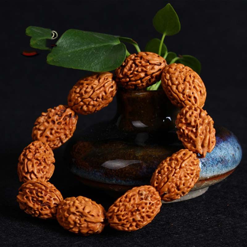 天然尼泊尔长寿三瓣金刚菩提子手串金刚菩提男女佛珠原籽手链念珠
