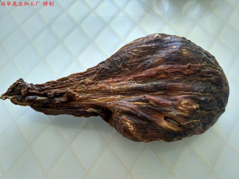 农户驯养双阳型梅花鹿全鹿胎带毛有胎衣羊水白蹄血胎圣诞节包邮赠