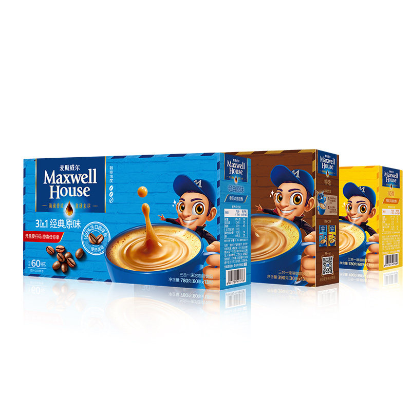 咖啡麦斯麦斯威威尔特奶香原味13g60条三合一速溶速溶咖啡