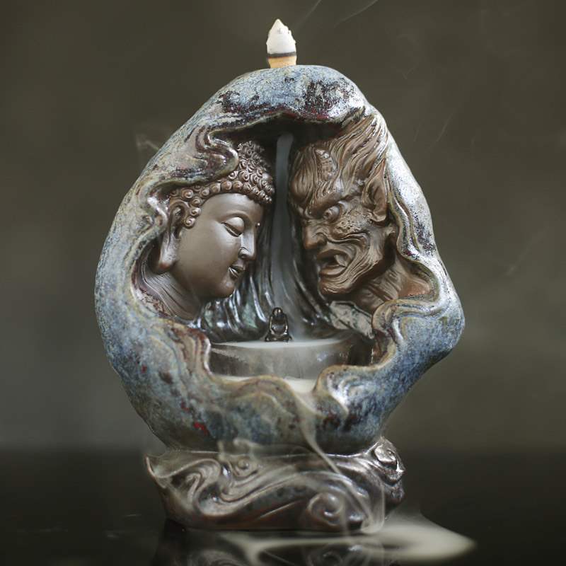 佛魔善恶只在一念之间净化心灵救赎警醒创意摆件