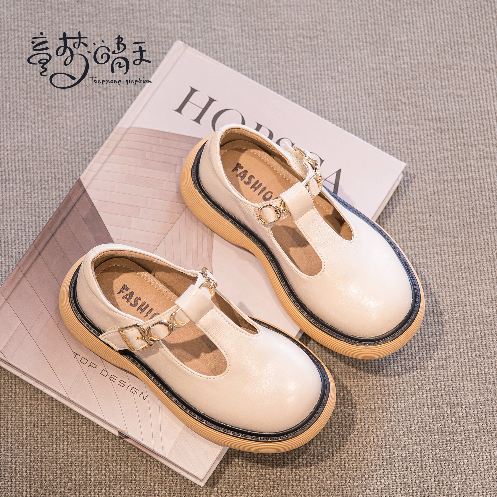 女童童鞋公主2022春季新款小女孩演出鞋子黑色皮鞋