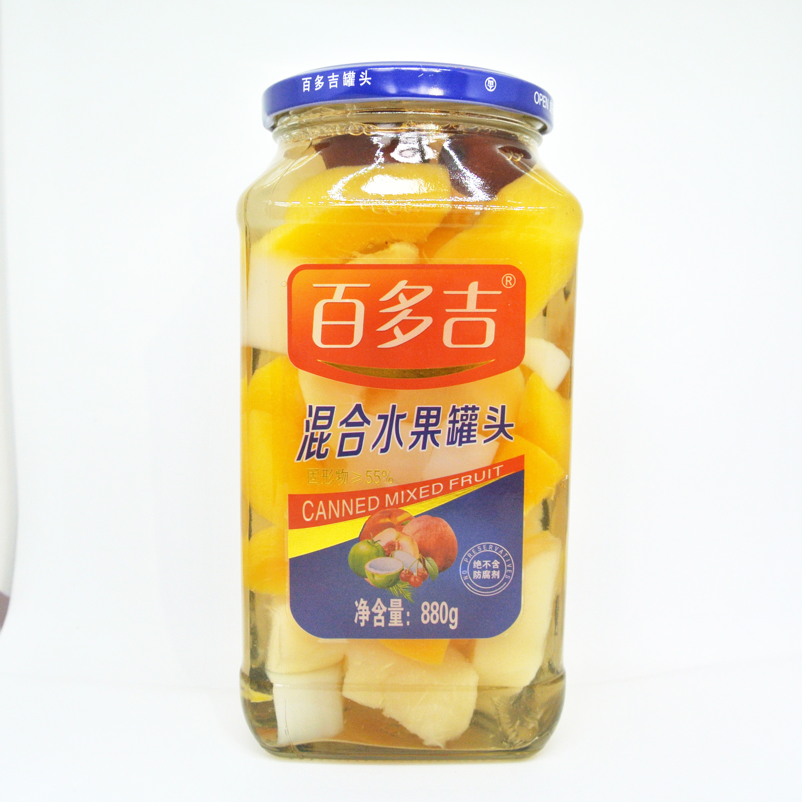 罐头鹿角河黄桃880g混合水果雪梨糖水烘焙原料水果罐头
