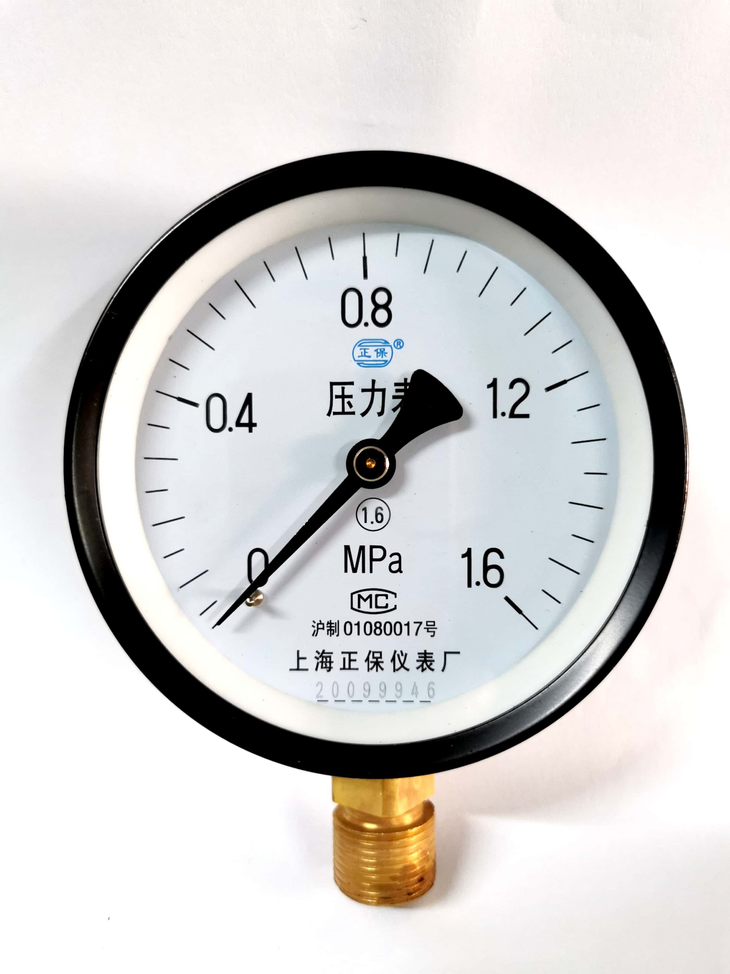压力表y10001mpa圧力表上上海正保仪表厂压力表