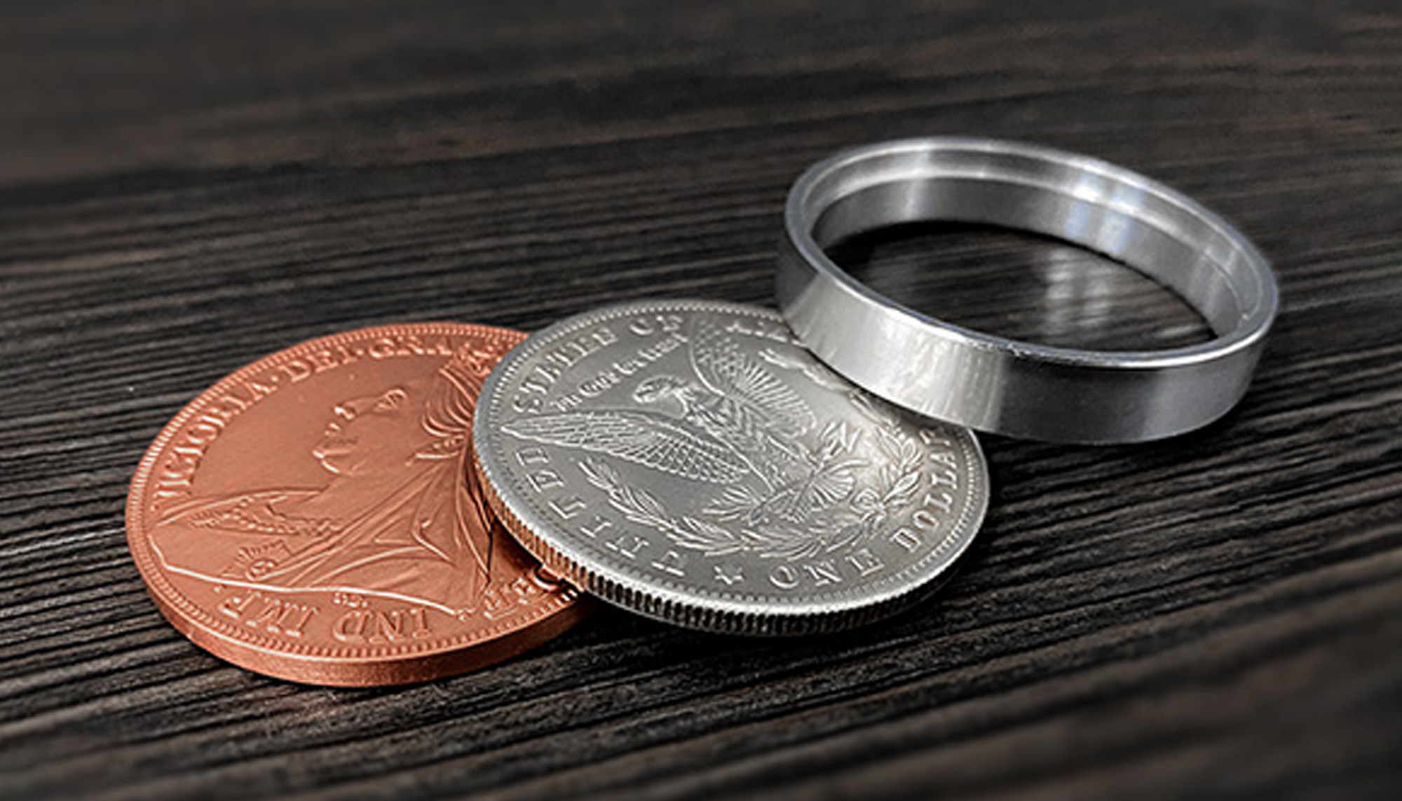 魔术天下摩根苏格兰硬币scotchsoda近景魔术道具