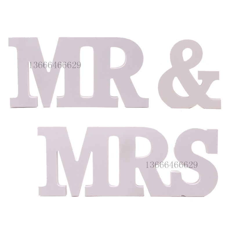 塑料装饰日用品摆件mrmrs英文字母创意婚礼道具摆件