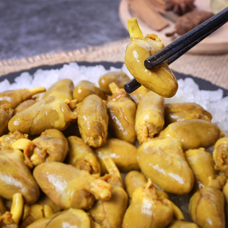 广东盐焗鸡心120g盐局鸡杂零食宿舍即食熟食鸡肉零食