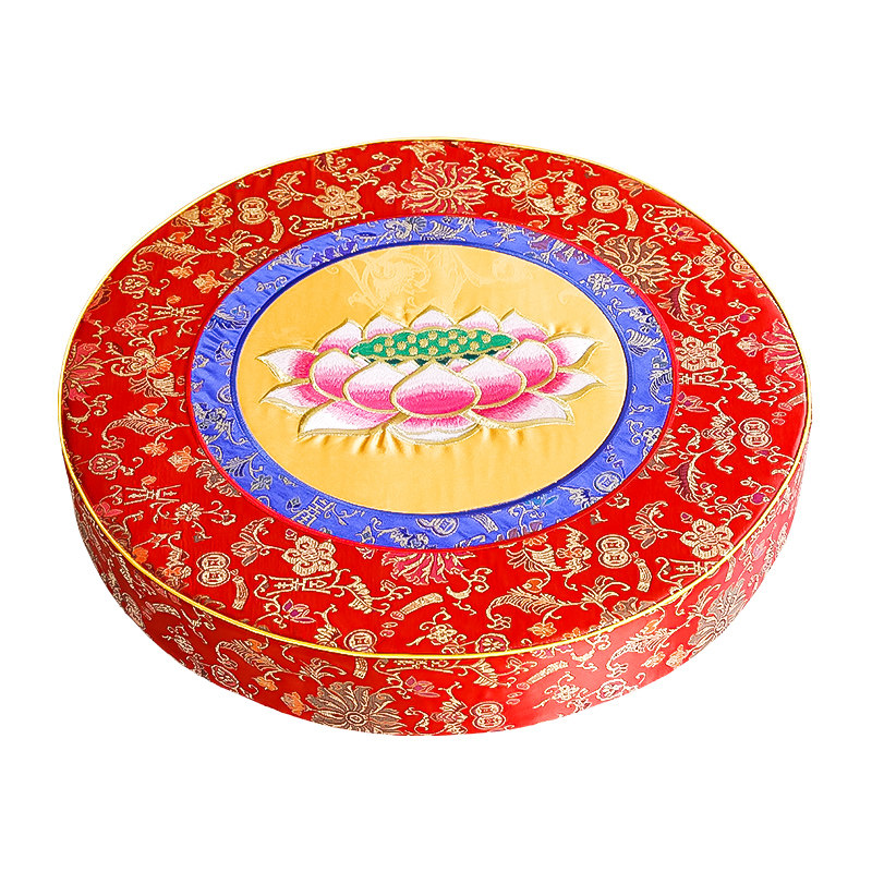 拜垫拜佛庄严品家用佛堂礼佛圆形磕头跪垫吉祥莲花摆件