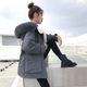 Down jacket women's mid-length 2020 winter new style Velcro hot style small parker big fur collar thick coat Down jacket women's mid-length 2020 winter new style Velcro hot style small parker big fur collar thick coat