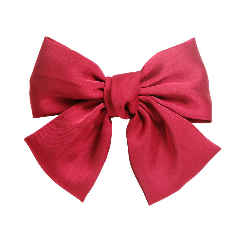 丝绒大蝴蝶结发夹女韩国ins红色发卡顶夹头饰超大卡子可爱发饰