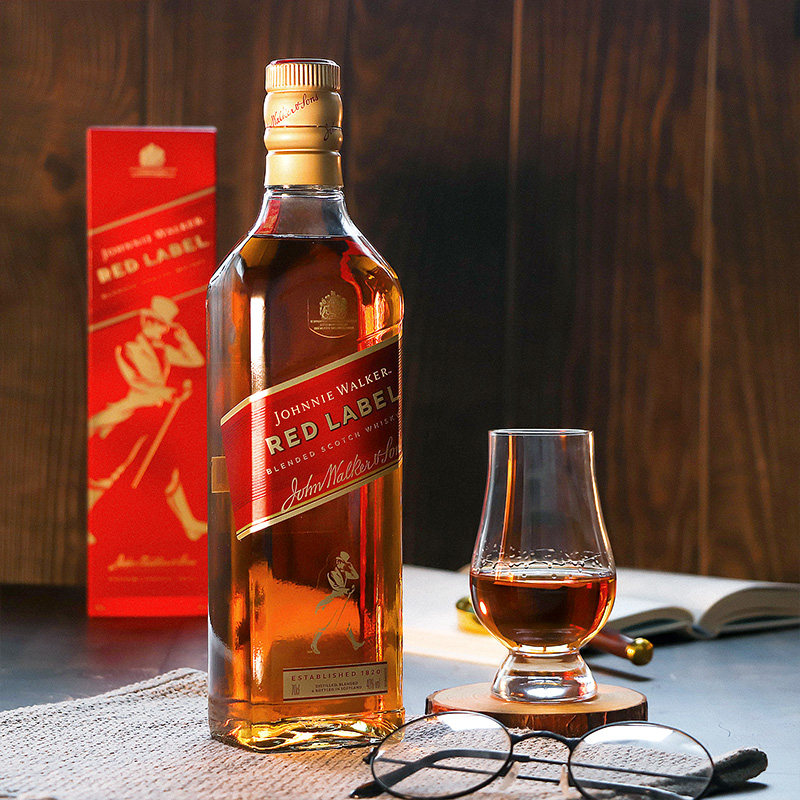 威士忌尊尼获加红方700ml英国进口洋酒红牌苏格兰行货威士忌
