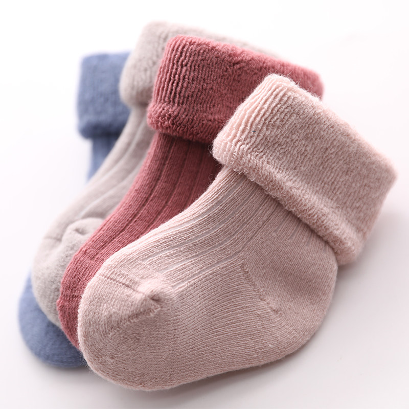 袜子婴儿秋冬纯棉棉宝宝毛圈加厚儿童冬季保暖儿童袜子016岁
