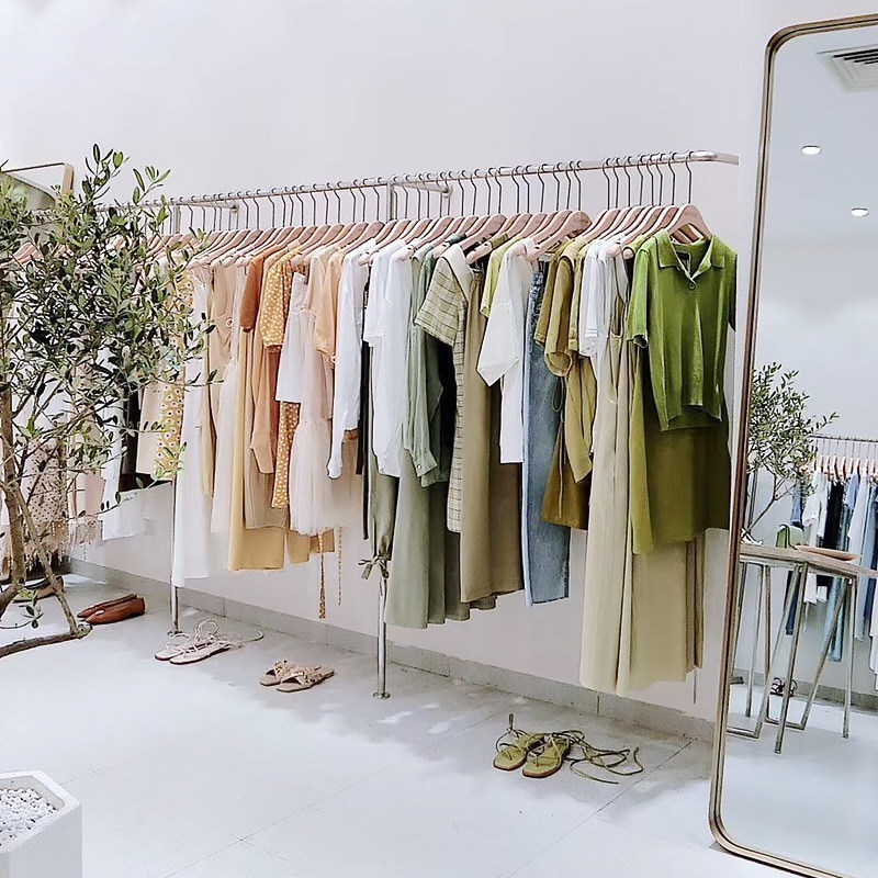 轻奢女装服装店落地壁挂式展示陈列货架架上专用服装展示架