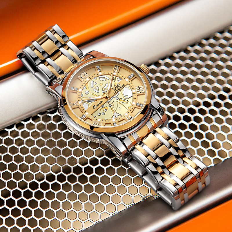 劳斯斯宾手表男学生潮流时尚生活全自动机械表防水镂空国产腕表