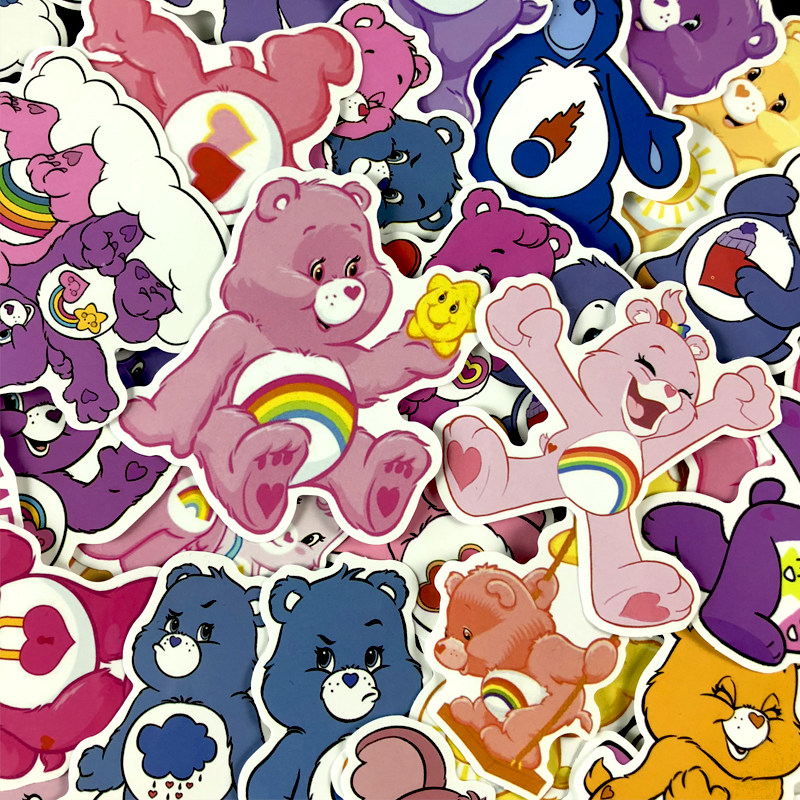 爱心彩虹熊贴纸carebears贴画手机电脑水杯平板笔记本个性小贴纸