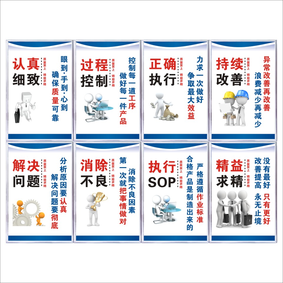 工厂车间区域标识牌安全生产励志质量设备管理维护品质仓库标语牌