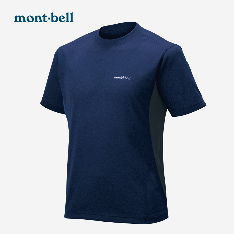 Montbell日本户外夏季男运动短袖圆领速干透气快干防晒T恤1104936