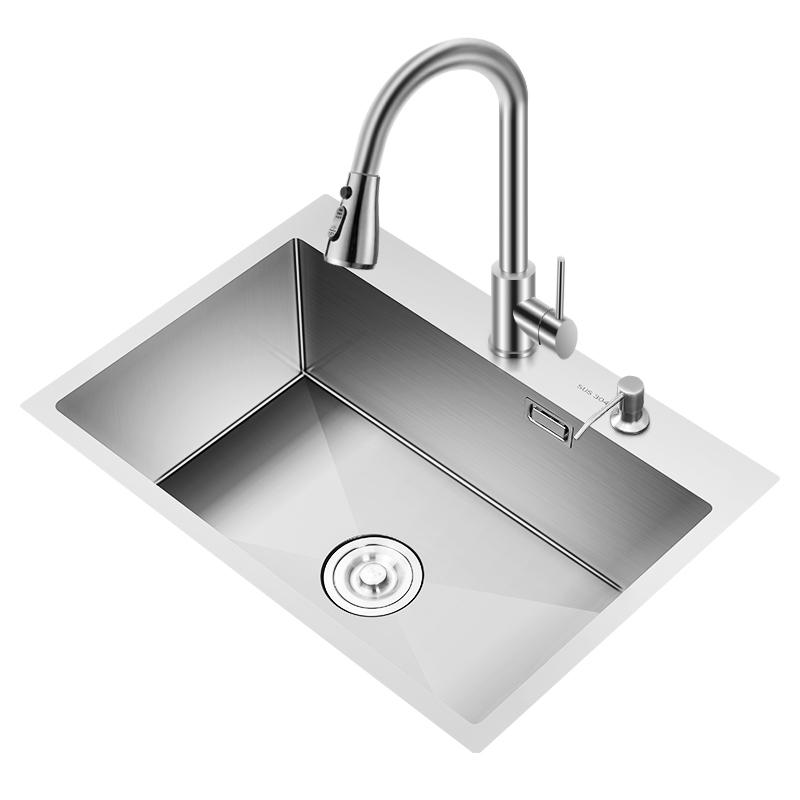 手工水槽套餐厨房洗菜盆家用加厚304不锈钢台下盆洗碗水池大单槽