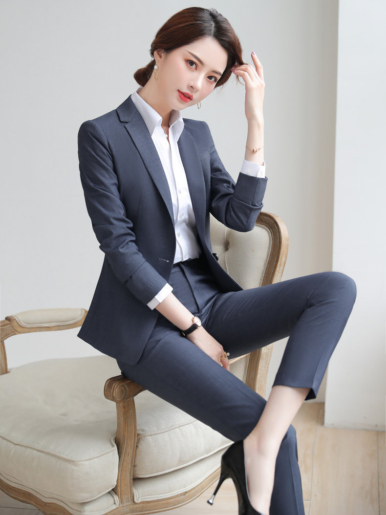 气质职业装公务员商务银行面试正装女大学生上班工作服西装