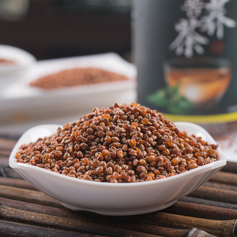 500g黑苦荞茶全株胚芽荞麦茶三高茶叶大凉山清香型大罐装