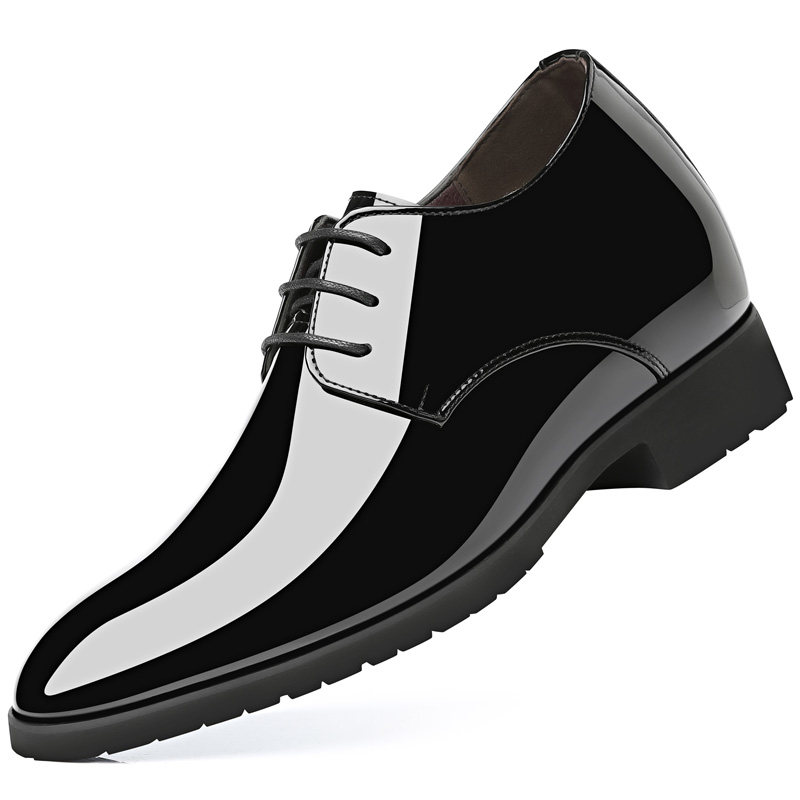 男生长头西装务正商务皮鞋尖头欧版男孩10cm正装皮鞋