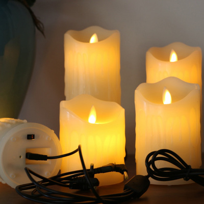 usb充电led电子蜡烛灯仿真假蜡烛婚庆表白引路灯浪漫酒店装饰蜡烛