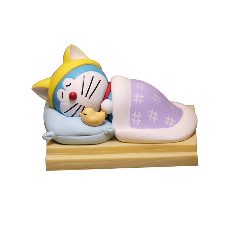 手机正版盒装睡觉叮当猫机器猫手办支架机座摆件潮玩盲盒