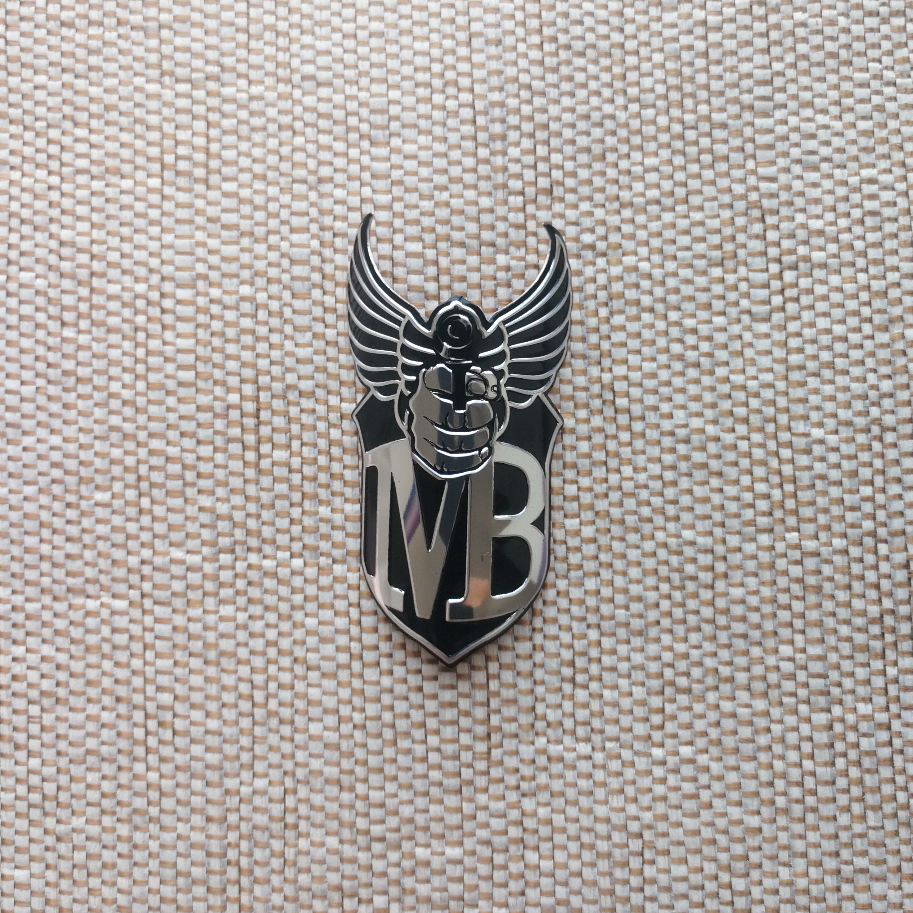 贴纸mb枪手黑手党死飞自行车头牌贴标diy改装自行车贴纸