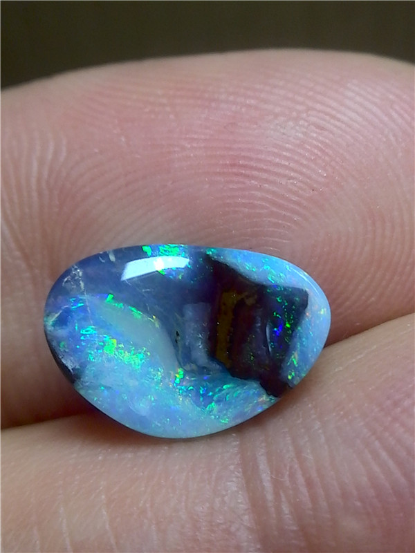 欧泊蓝绿宝石胸针石胸针戒面吊坠澳宝绿彩c158珠宝奇石