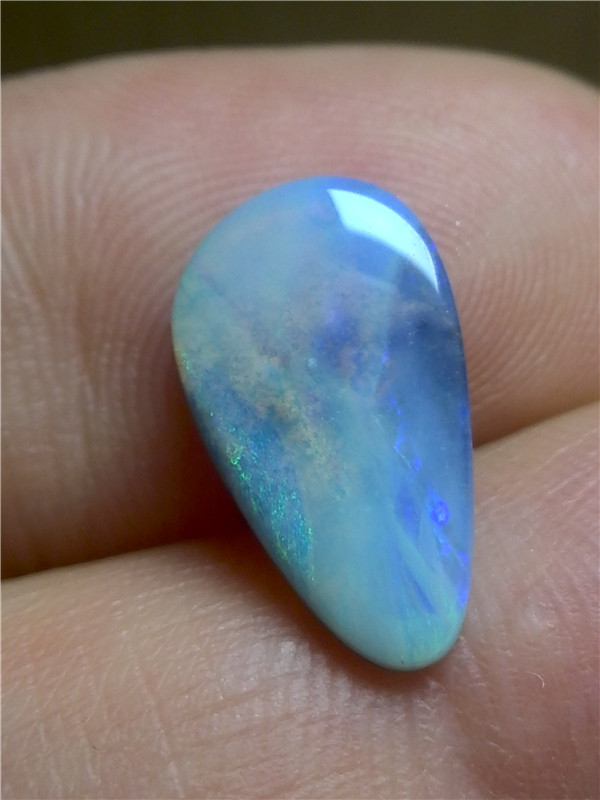 欧泊澳大利亚篮彩母岩水晶裸石c185吊坠水滴形澳珠宝奇石