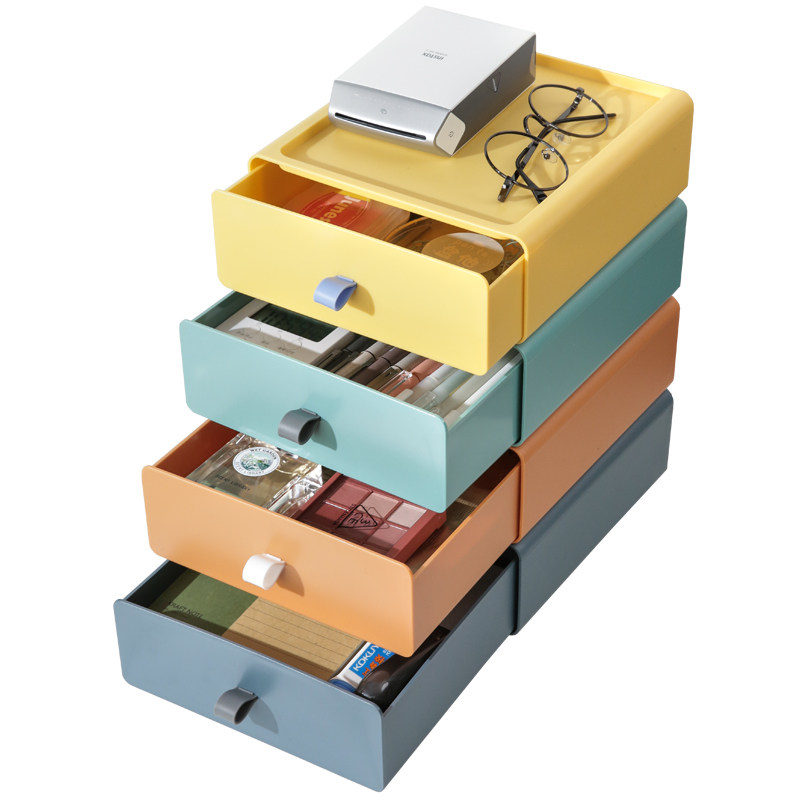 抽屉桌面收纳盒储盒子小箱办公室书桌桌上置物架桌面收纳盒